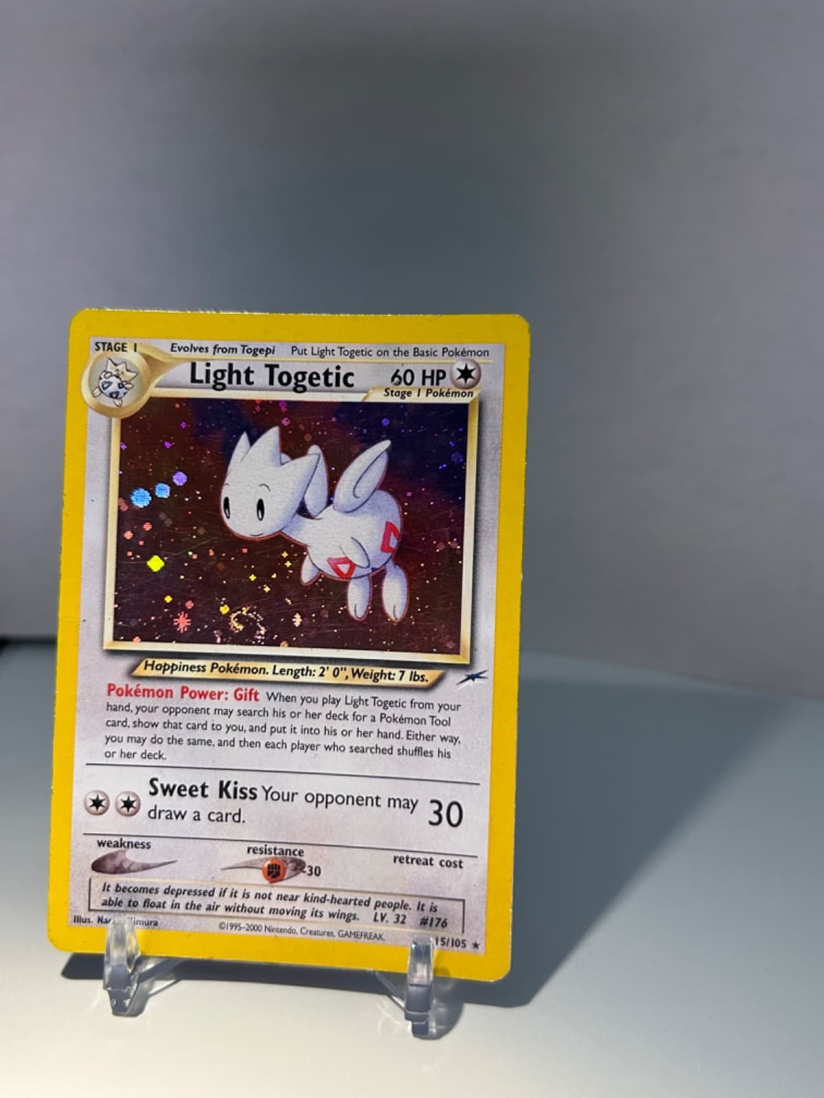 Light Togetic 15/105 - Rare Holo *SWIRL* Neo Destiny Pokémon TCG WOTC 2002