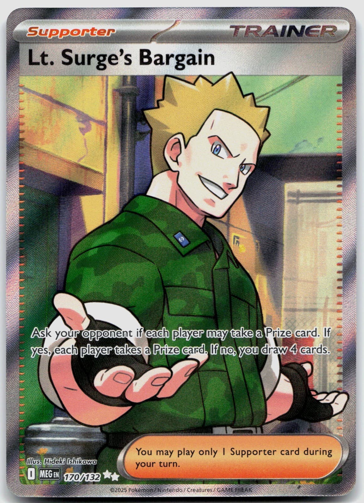 Lt. Surge's Bargain 170/132 ME01: Mega Evolution POKEMON TCG Ultra Rare