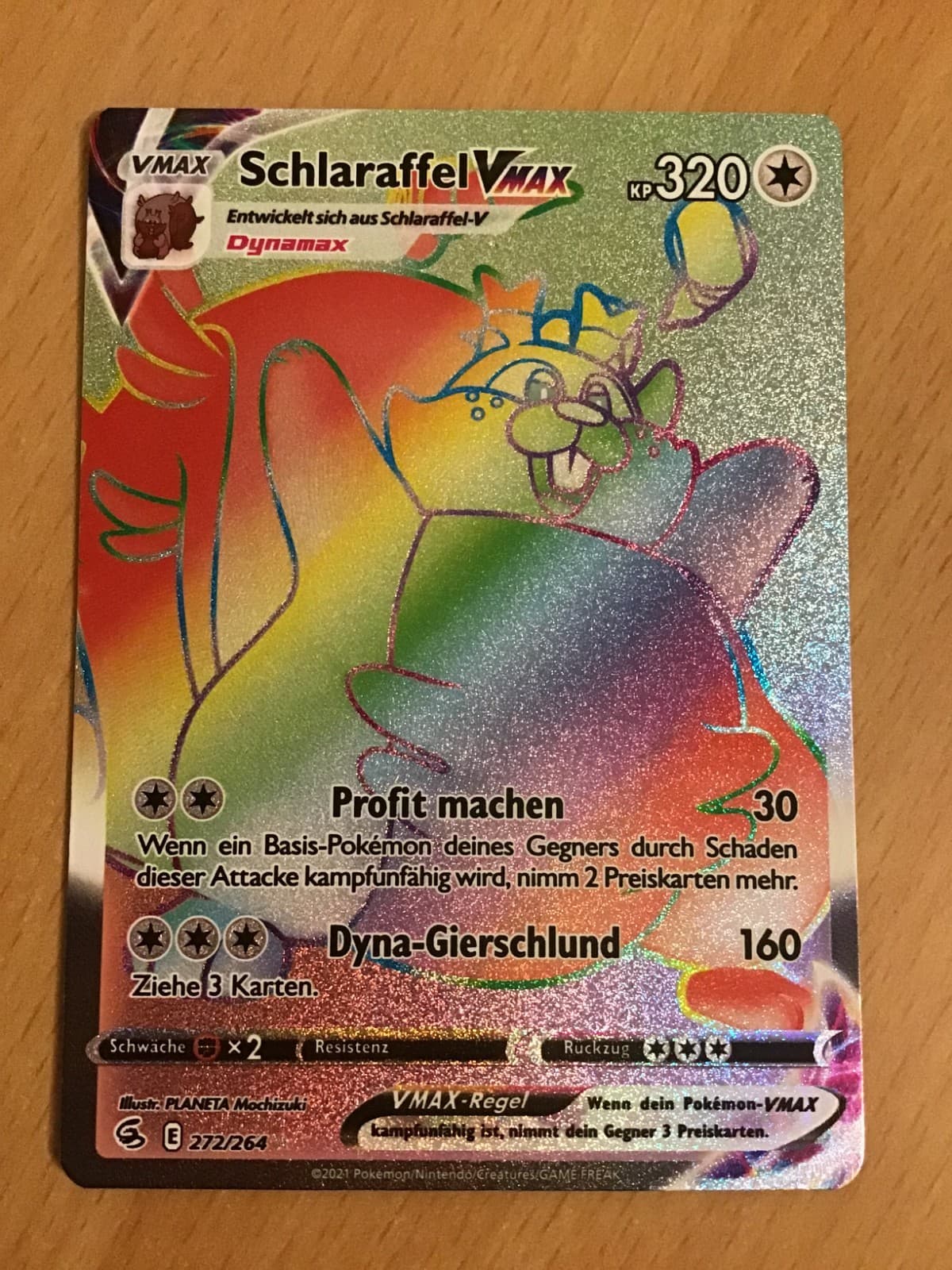 Pokemon TCG Schlaraffel VMAX 272/264 Deutsch Fusionsangriff