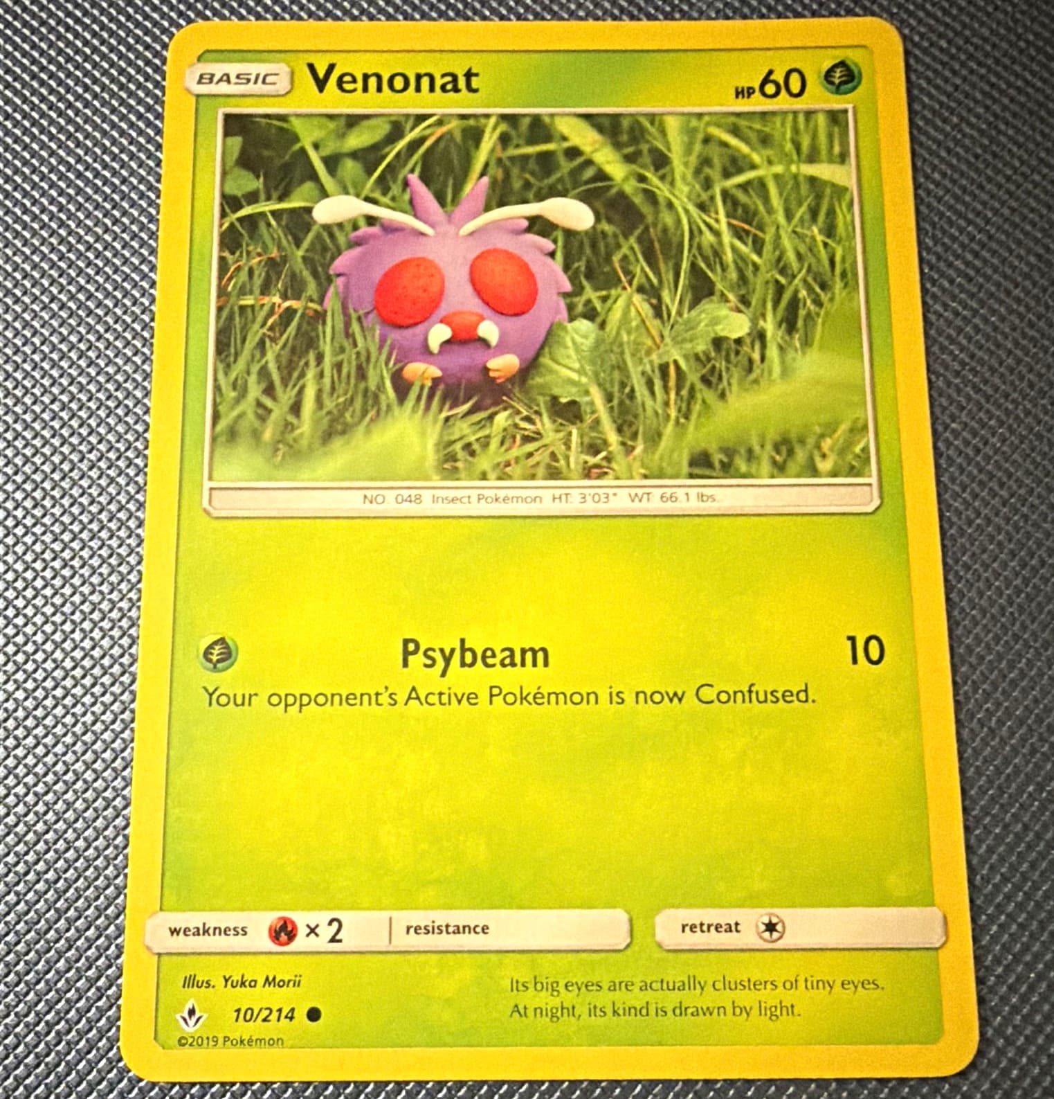 Venonat 10/214 SM Unbroken Bonds Regular ENG 2019 Common Basic HP 60