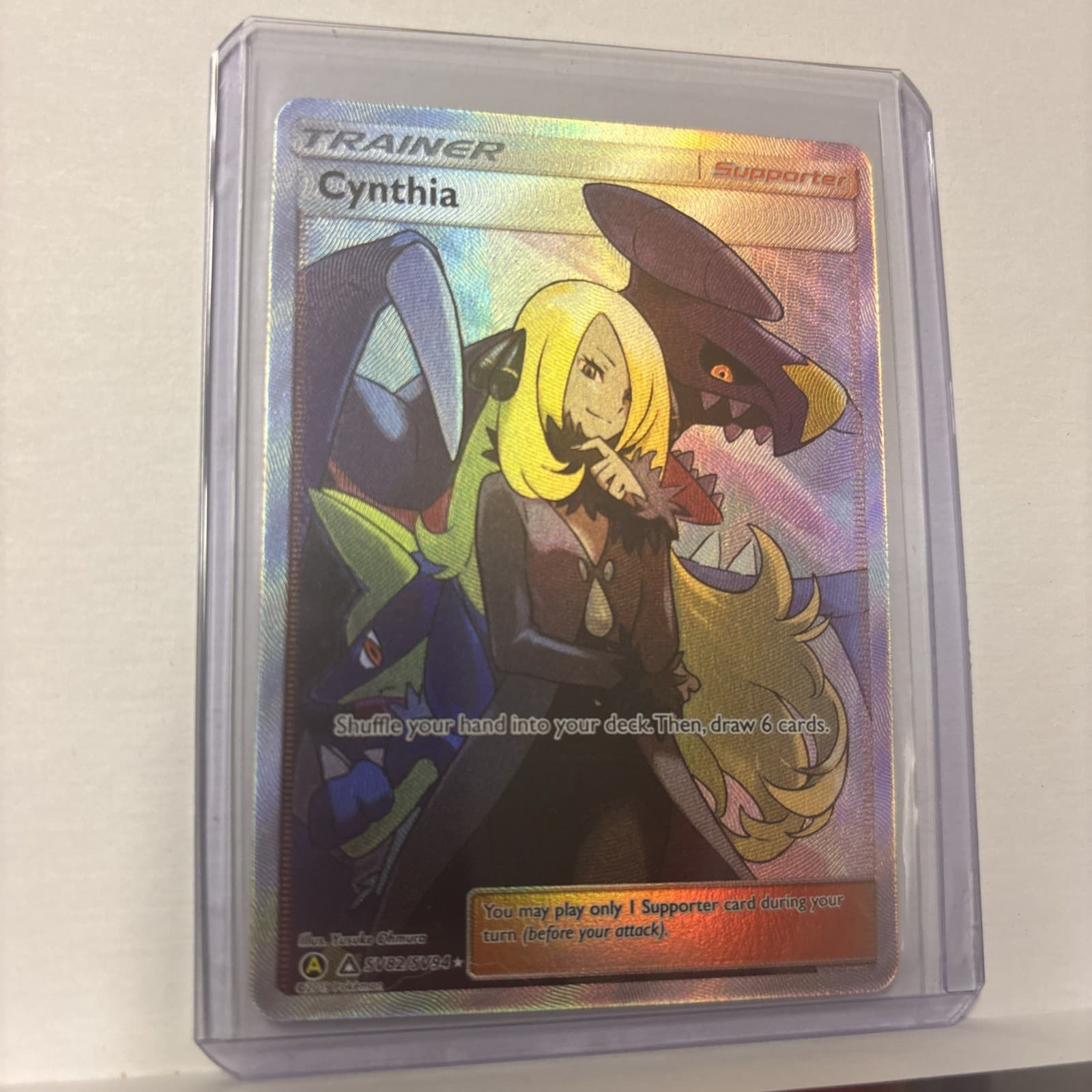 Pokemon TCG Cynthia SV82/SV94 Hidden Fates Shiny Vault Full Art Holo