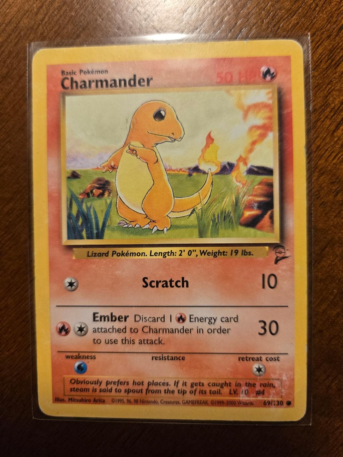 Charmander 69/130 Common Base Set 2 Pokemon Moderately Played