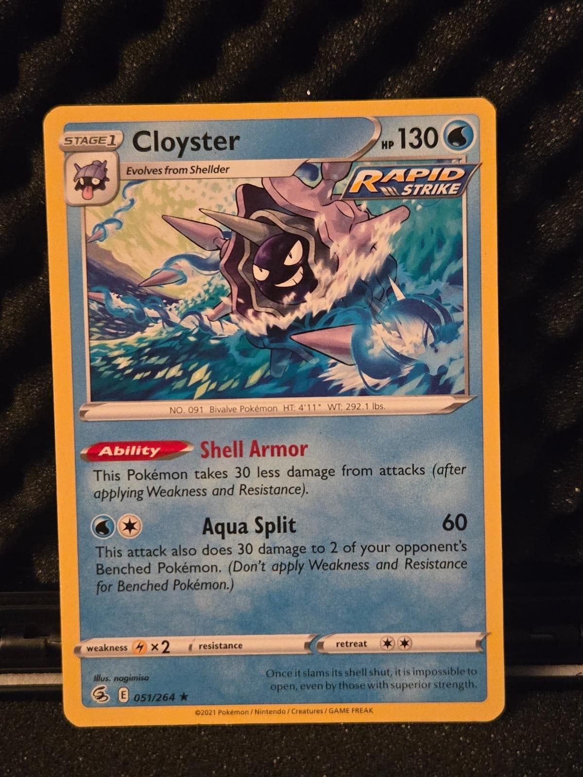Cloyster 051/264 Rare Fusion Strike Pokemon Lightly Played