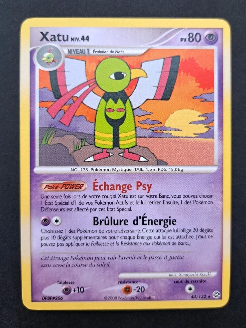Carte Pokemon Xatu 44/132 / Dp 3 Merveilles Secrètes / État Excellent Fr