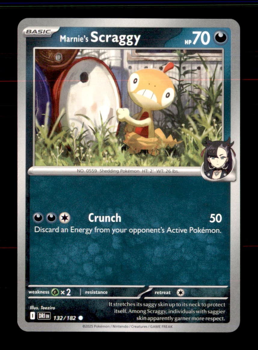 Marnie's Scraggy 132/182 Common Destined Rivals Pokemon Near Mint