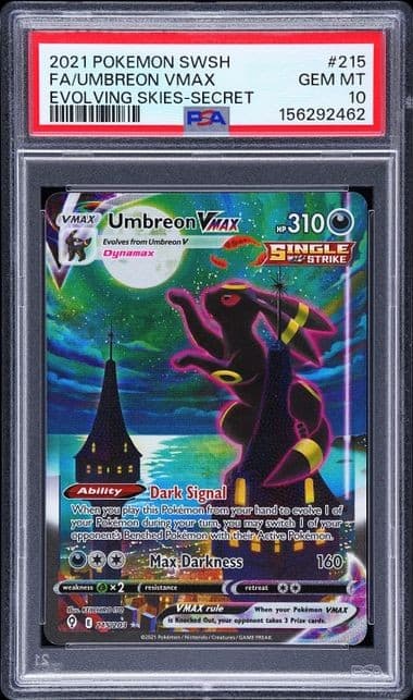 Pokemon Umbreon VMAX Evolving Skies Secret Full Alt Art #215 PSA 10 Gem Mint