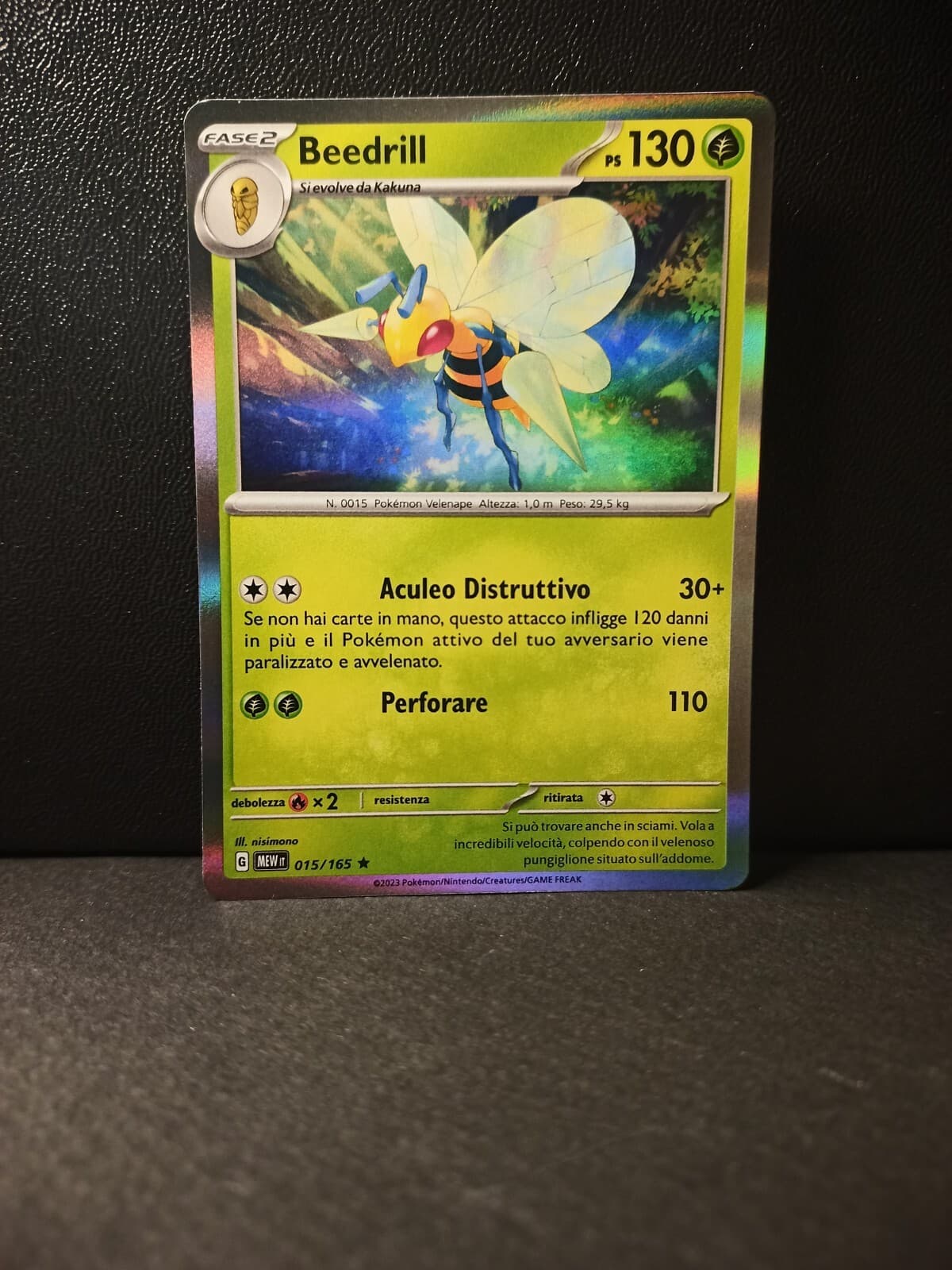 BEEDRILL 15/165 Rara Holo - ITA MINT - Pokemon 151