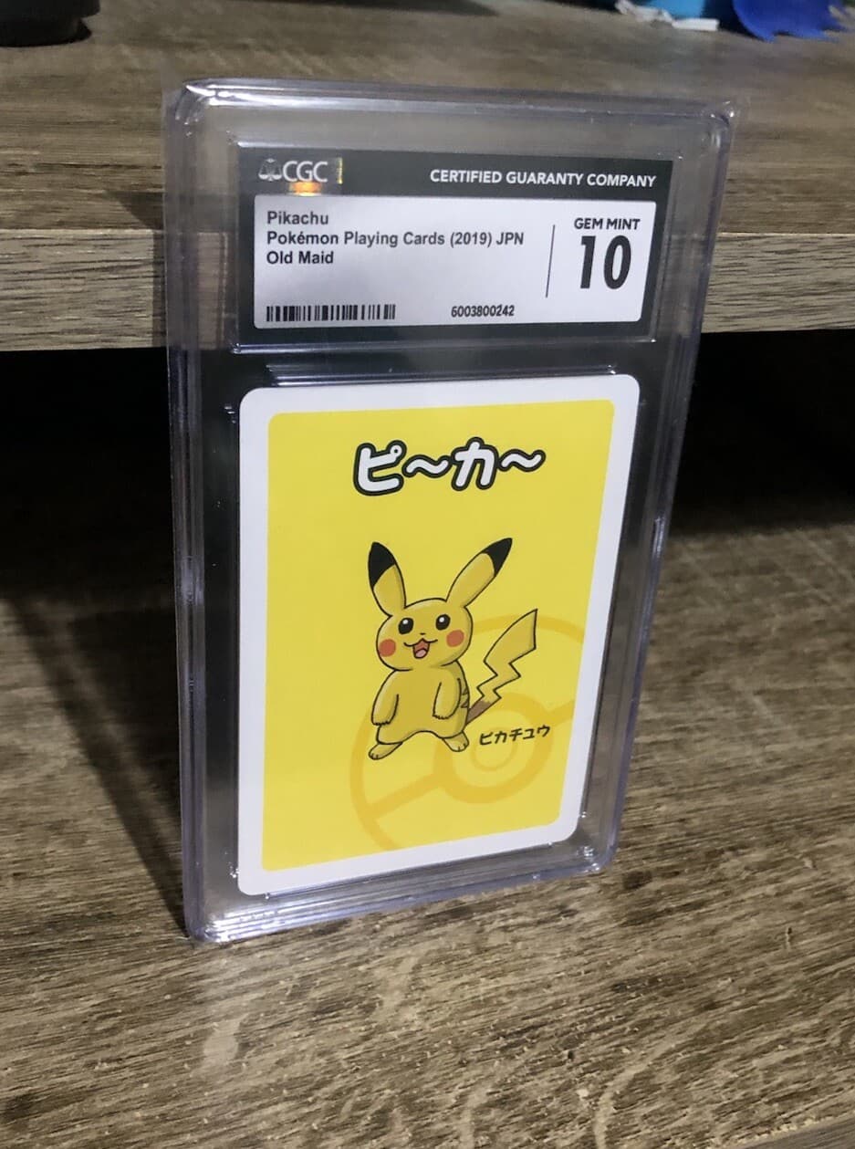 Pikachu Old Maid Pokemon Playing Card CGC 10 GEM MINT