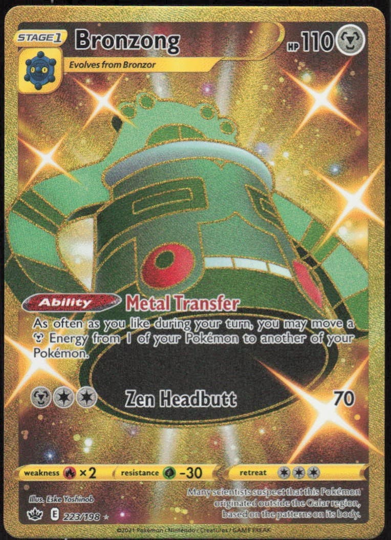 Bronzong (Secret) 223/198 SWSH06: Chilling Reign Holo Secret Rare MP EN