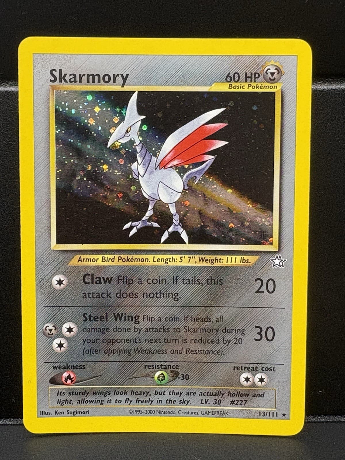 Pokemon TCG Skarmory 13/111 Neo Genesis Holo Rare MP/HP