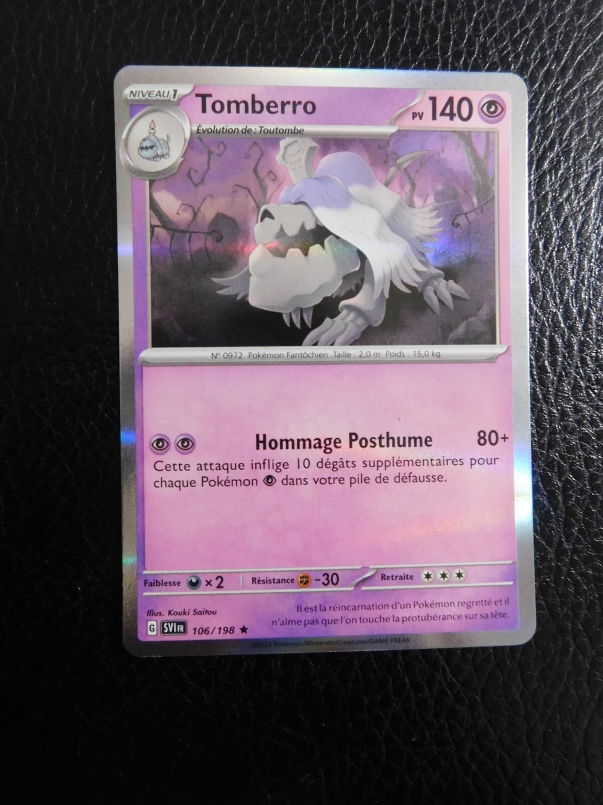 Carte pokémon Tomberro 106/198 holo écarlate et violet EV1 fr neuf