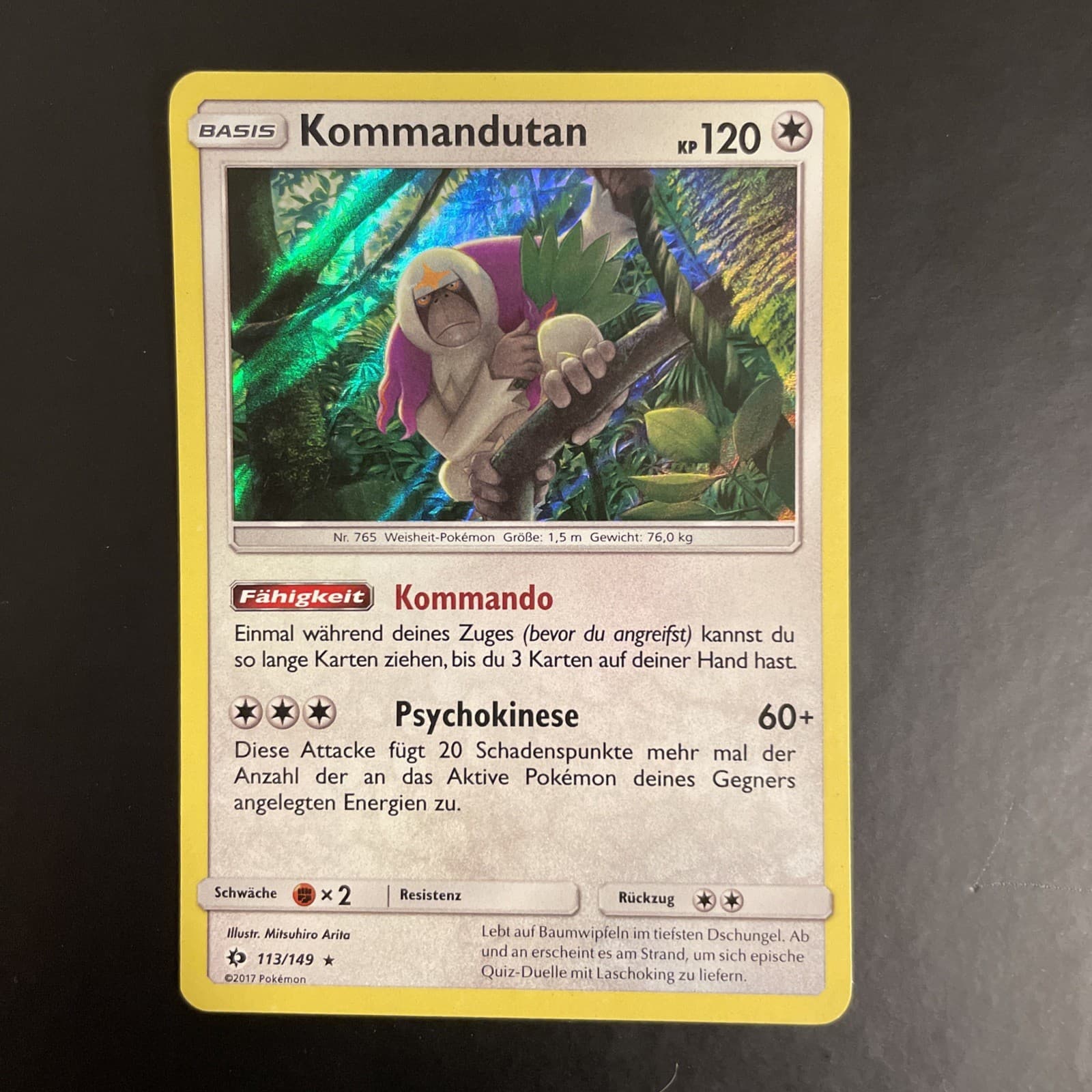 Pokemon Kommandutan 113/149 Sonne & Mond Holo Deutsch