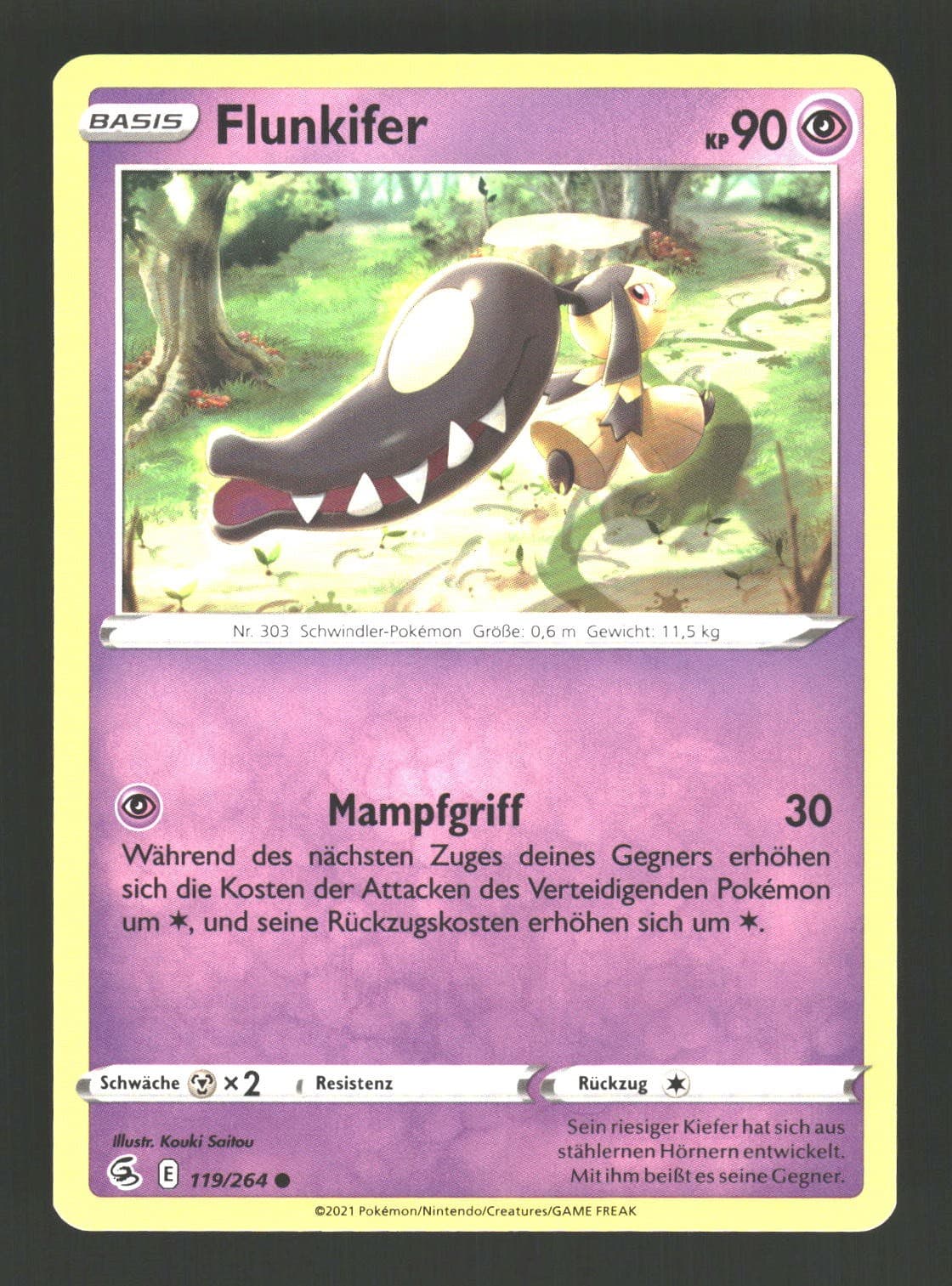 Pokemon Flunkifer 119/264 Fusionsangriff Häufig NM