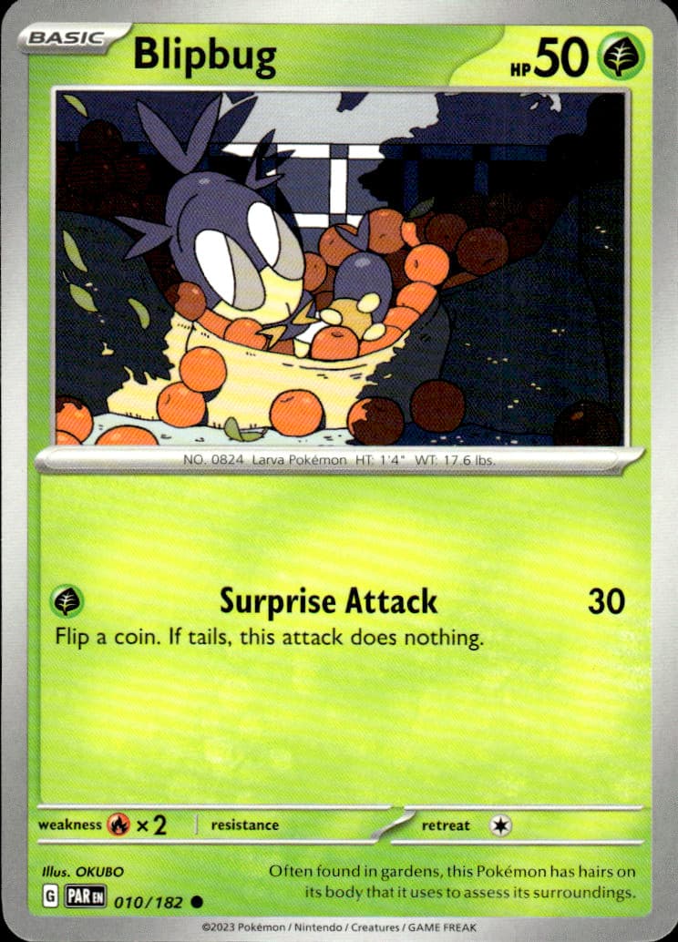 Blipbug Paradox Rift 010/182 Common Pokémon — English Near Mint