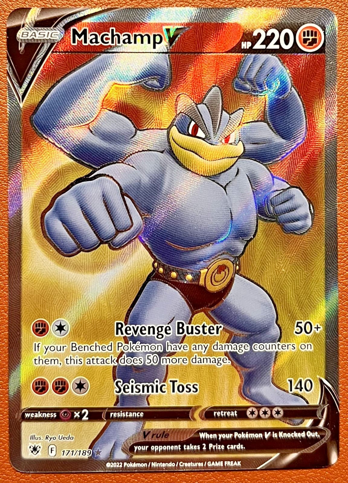 Pokemon Machamp V (Full Art) 171/189 Swsh10: Astral Radiance NM