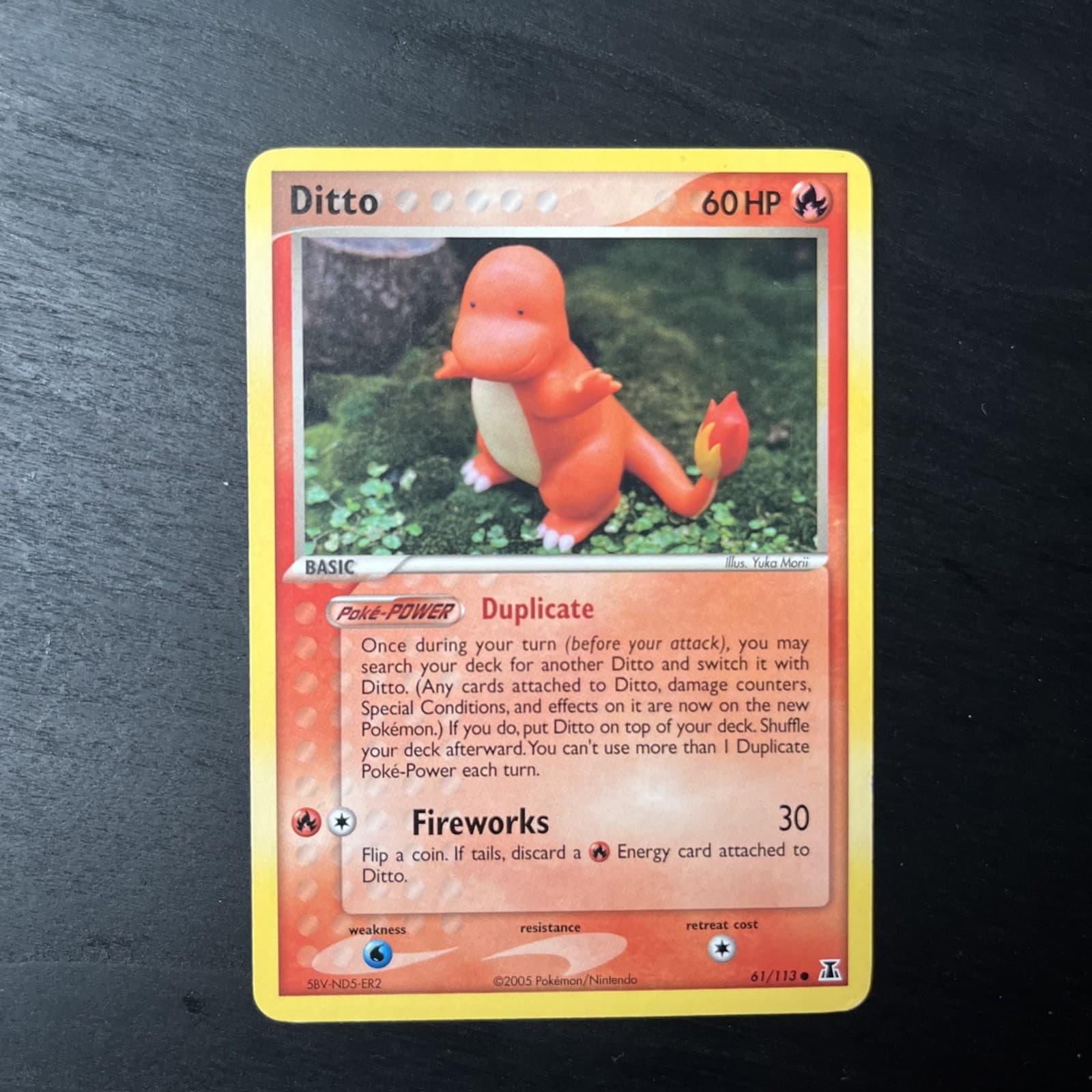 2005 Pokemon Ditto (Charmander) 61/113 EX Delta Species Non-Holo Regular (LP)