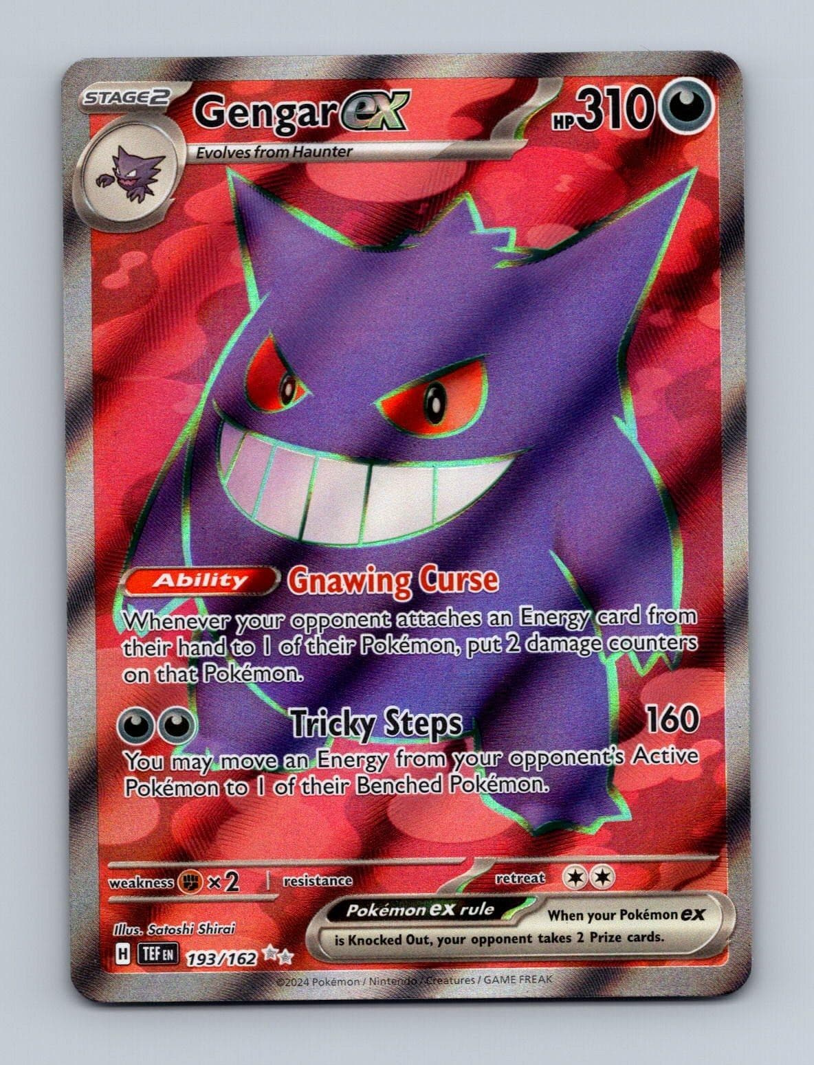 GENGAR EX 193/162 UR TEMPORAL FORCES POKEMON HOLO NM/M