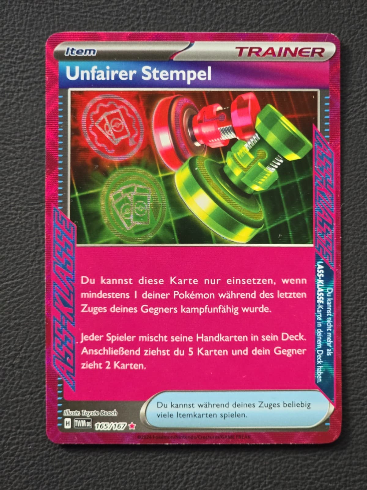 ACE-SPEC Unfairer Stempel 165/167 Pokémon TCG Maskerade Im Zwielicht
