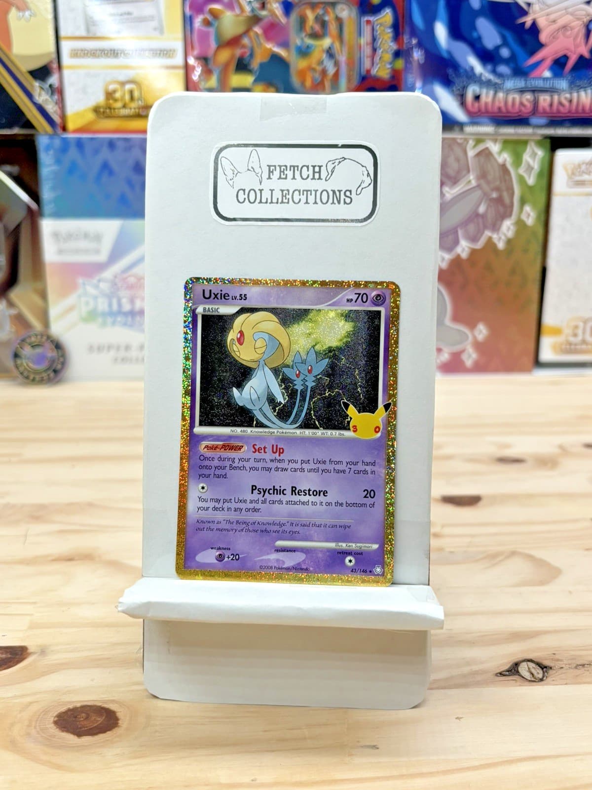 Pokémon TCG Uxie LV. 55 43/146 30th Celebration Classic Collection Holo Rare NM