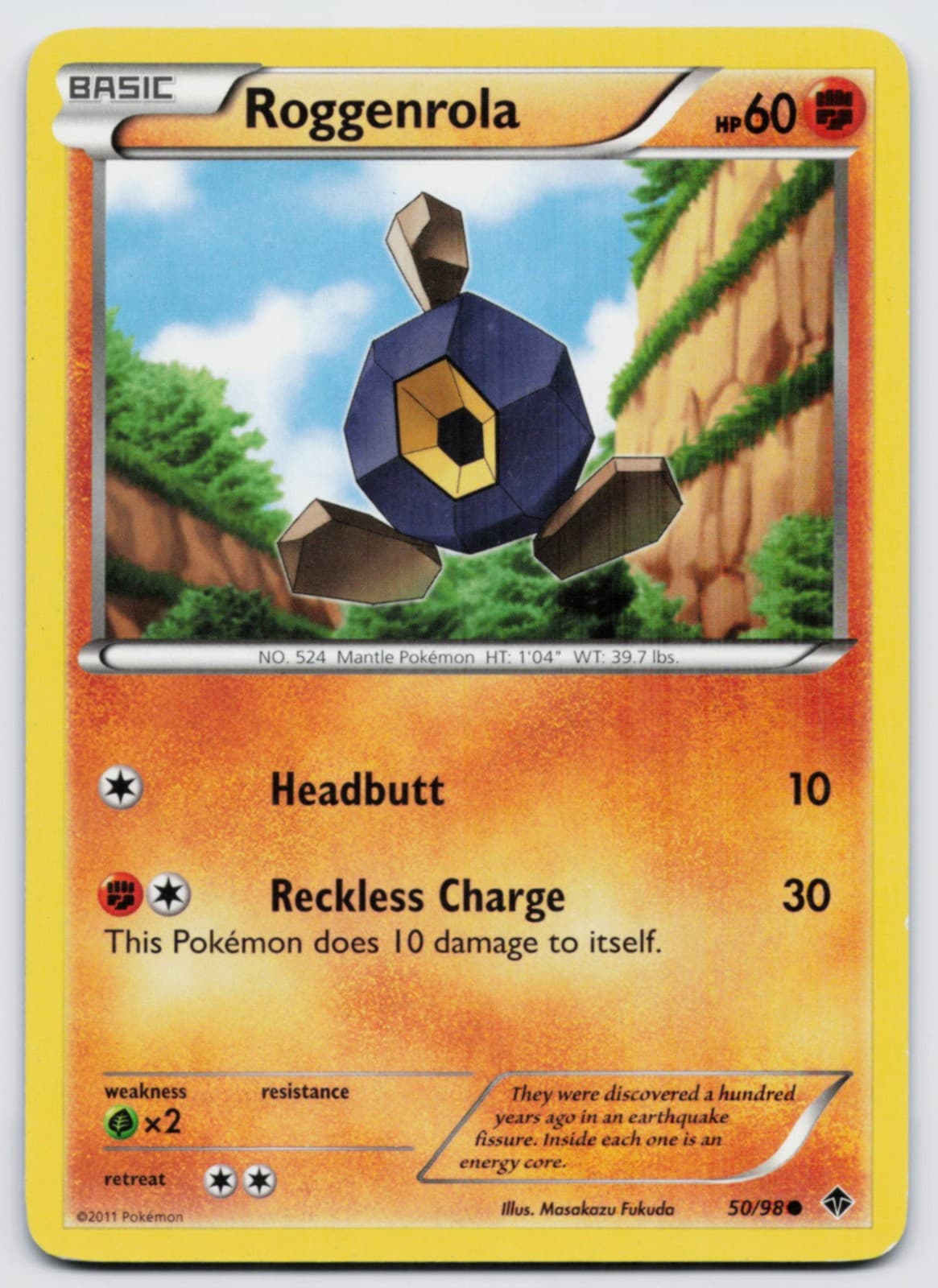 Roggenrola (50) 50/98 Emerging Powers Pokemon LP