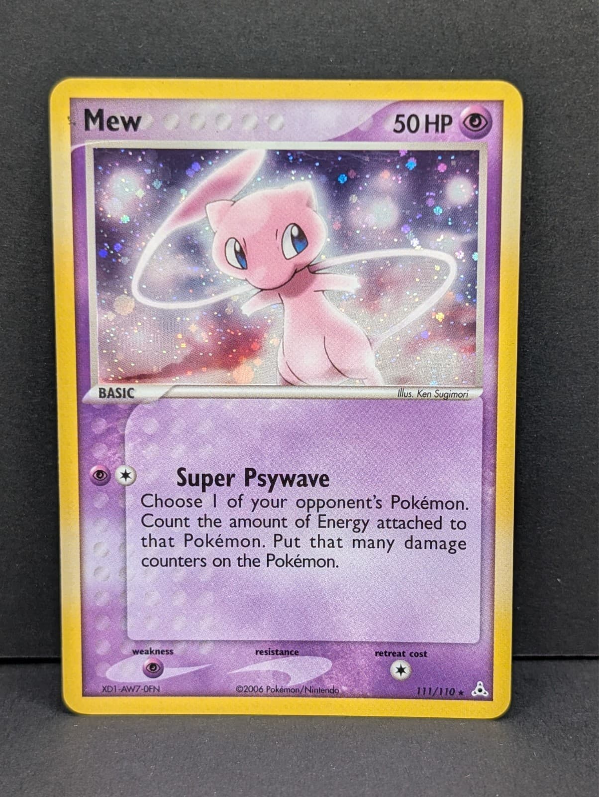 Mew 111/110 Holon Phantoms Holo Ultra Rare Pokemon TCG vintage Nintendo LP