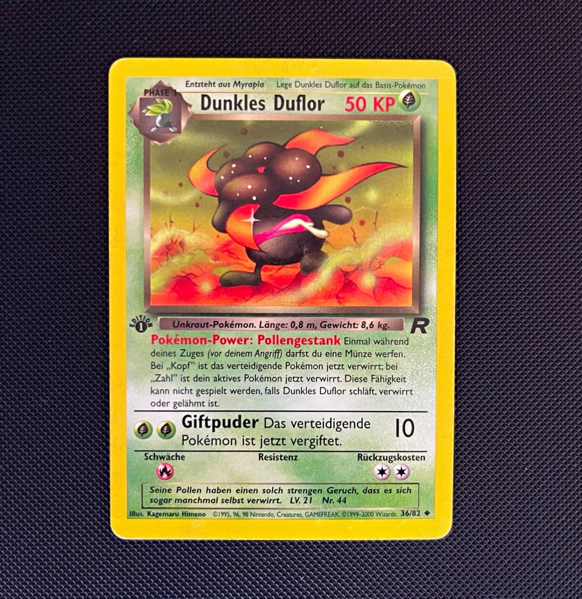 Pokémon | Dunkles Duflor 36/82 | Team Rocket | 1. Edition | DE | Ex