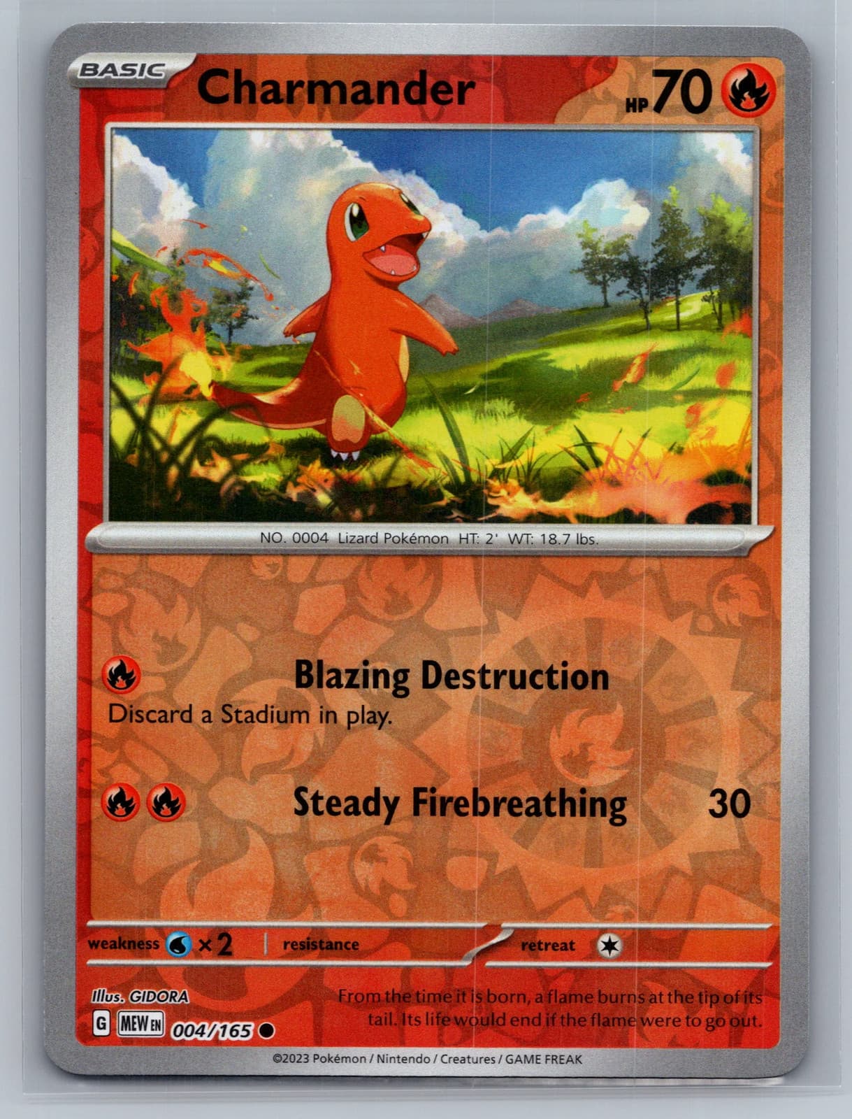Charmander 4/165 Scarlet & Violet 151 Reverse Holo Pokemon TCG NM
