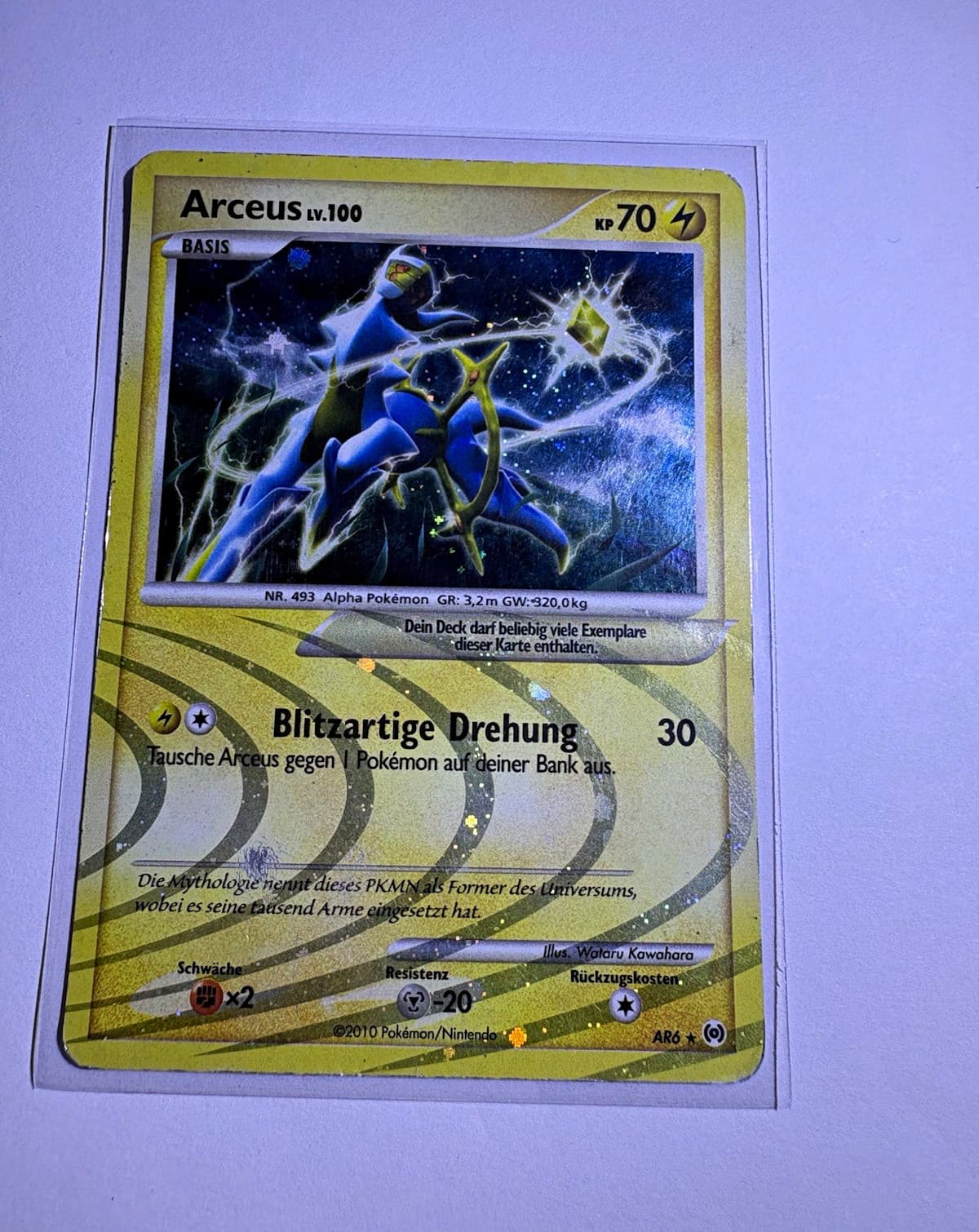 Pokémon TCG Arceus Holo Promo AR6 Deutsch 2010 70 KP Alter 4+