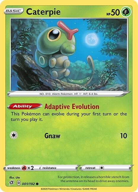 Caterpie 1/192 Common Rebel Clash Pokemon NM/LP