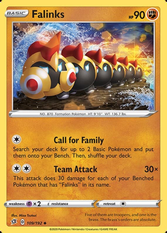 Falinks - 109/192 - Uncommon (Lp) Rebel Clash - Fighting Pokémon