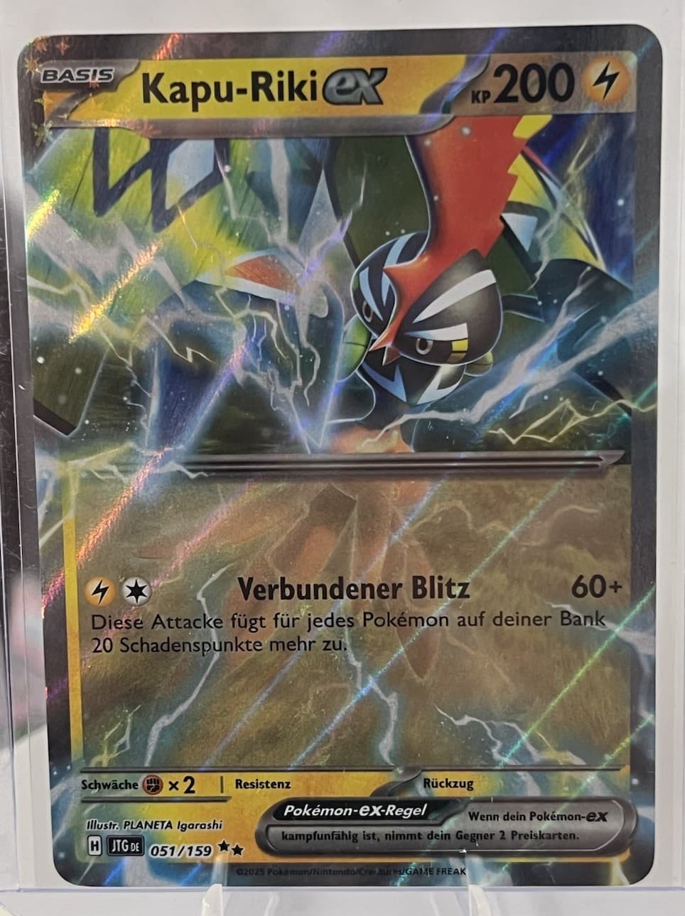 Kapu-Riki EX 051/159 Reisegefährten Deutsch NM Double Rare Pokemon TCG Karte