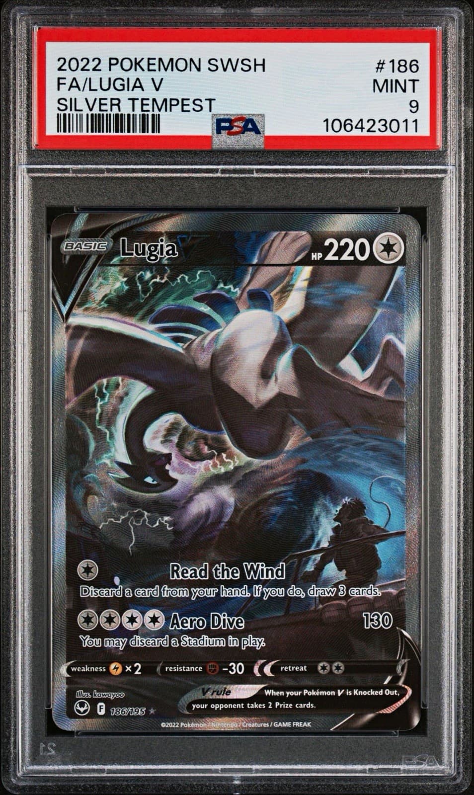 Lugia V 186/195 Silver Tempest 2022 Full Art Holo ENG Pokemon TCG PSA 9