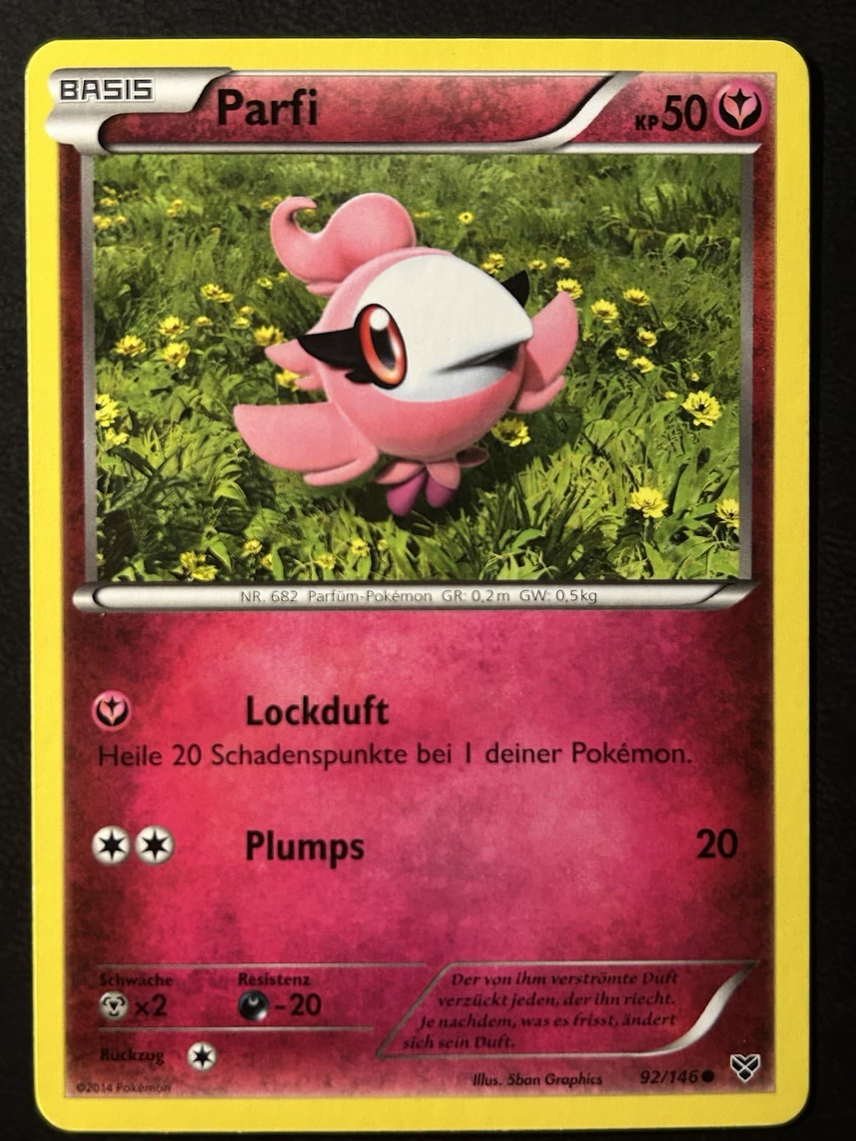 Pokemon Parfi 92/146 XY Basis Set Common DE NM-Mint