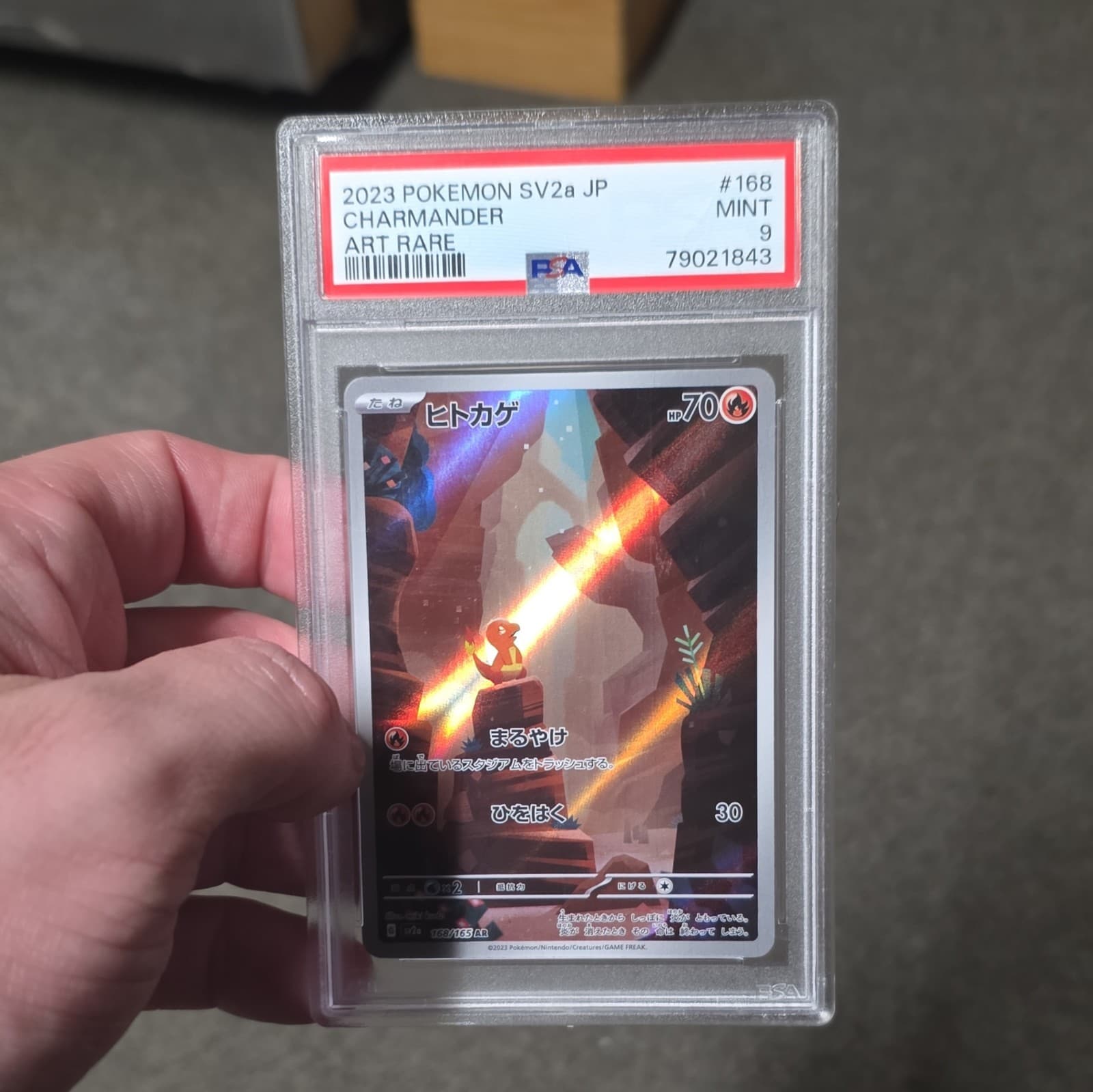 Pokemon TCG Charmander PSA 9 2023 Sv2a 151 168/165 JP Holo Art Rare