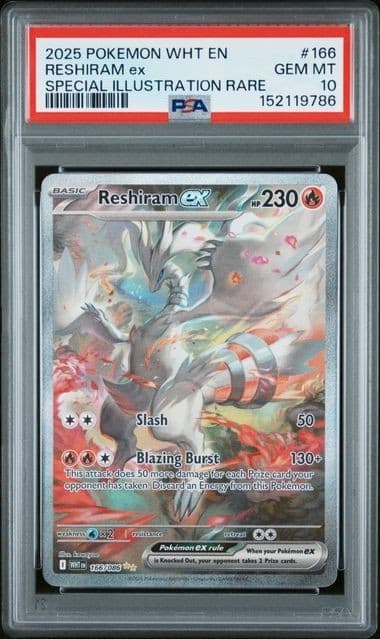Reshiram ex 166/086 Sv: White Flare SIR PSA 10