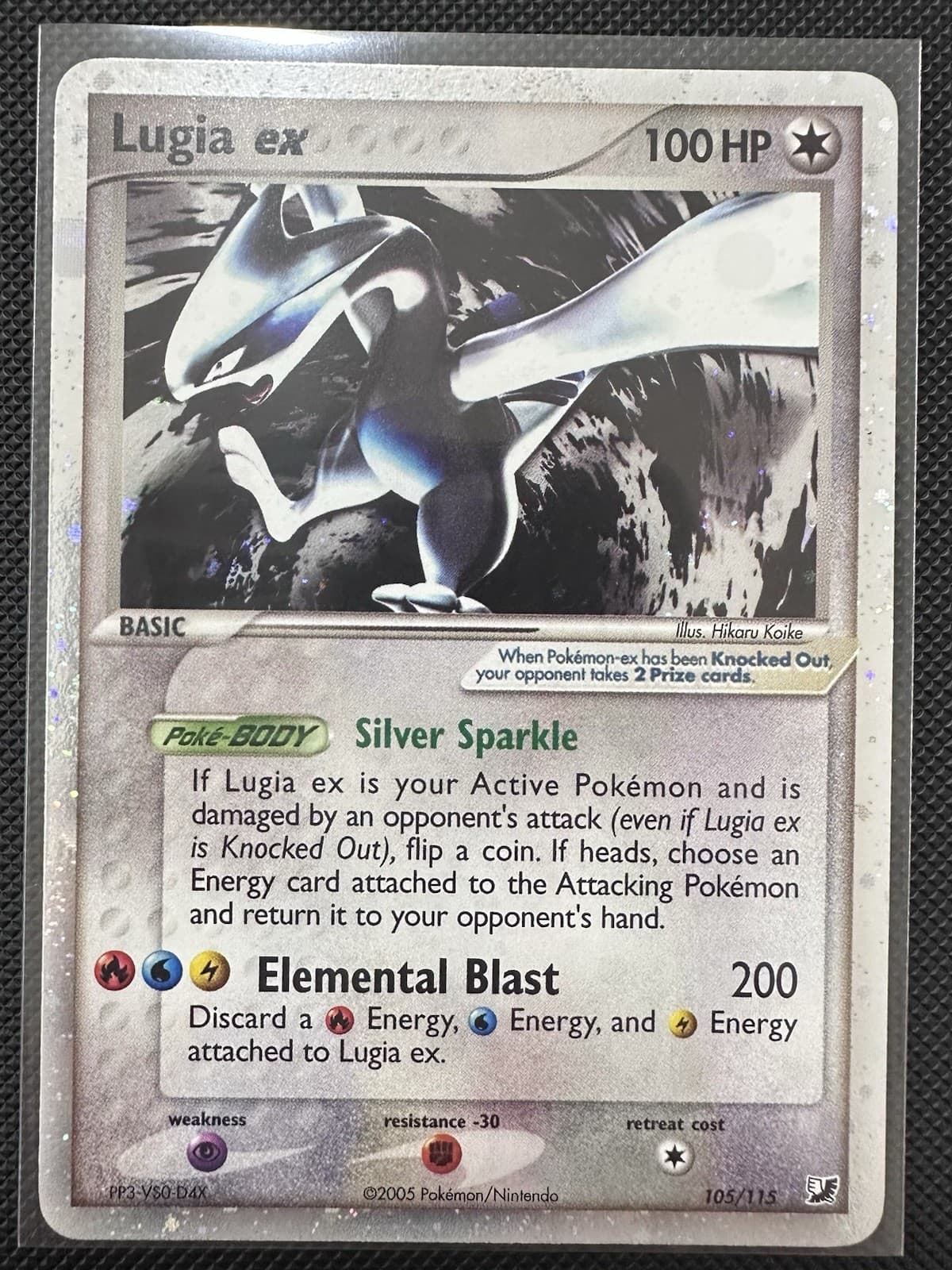 Lugia ex 105/115 EX Unseen Forces Holo Ultra Rare English 2005 NM-/LP+