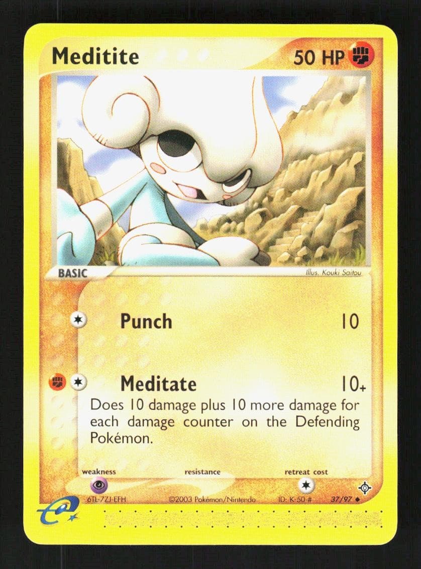 Meditite 37/97 Uncommon Dragon Pokemon NM