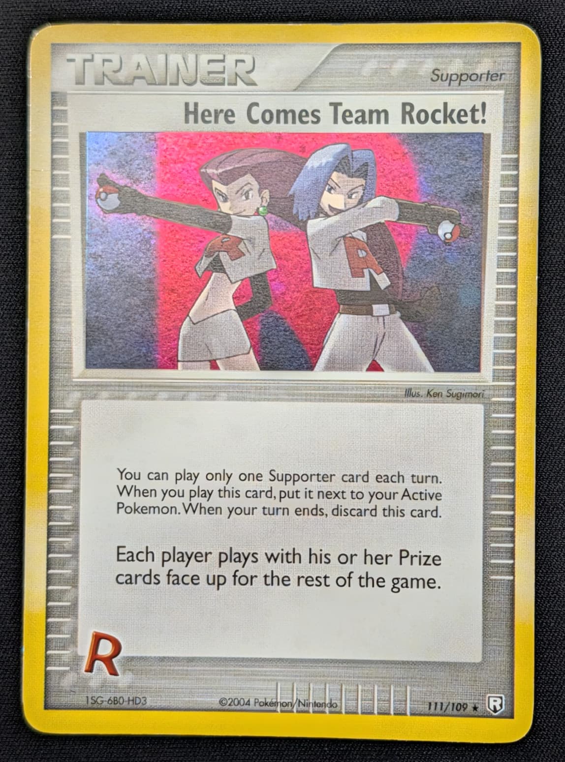 Swirl Pokemon 2004 HERE COMES TEAM ROCKET Holo 111/109 EX Team Rocket Returns MP
