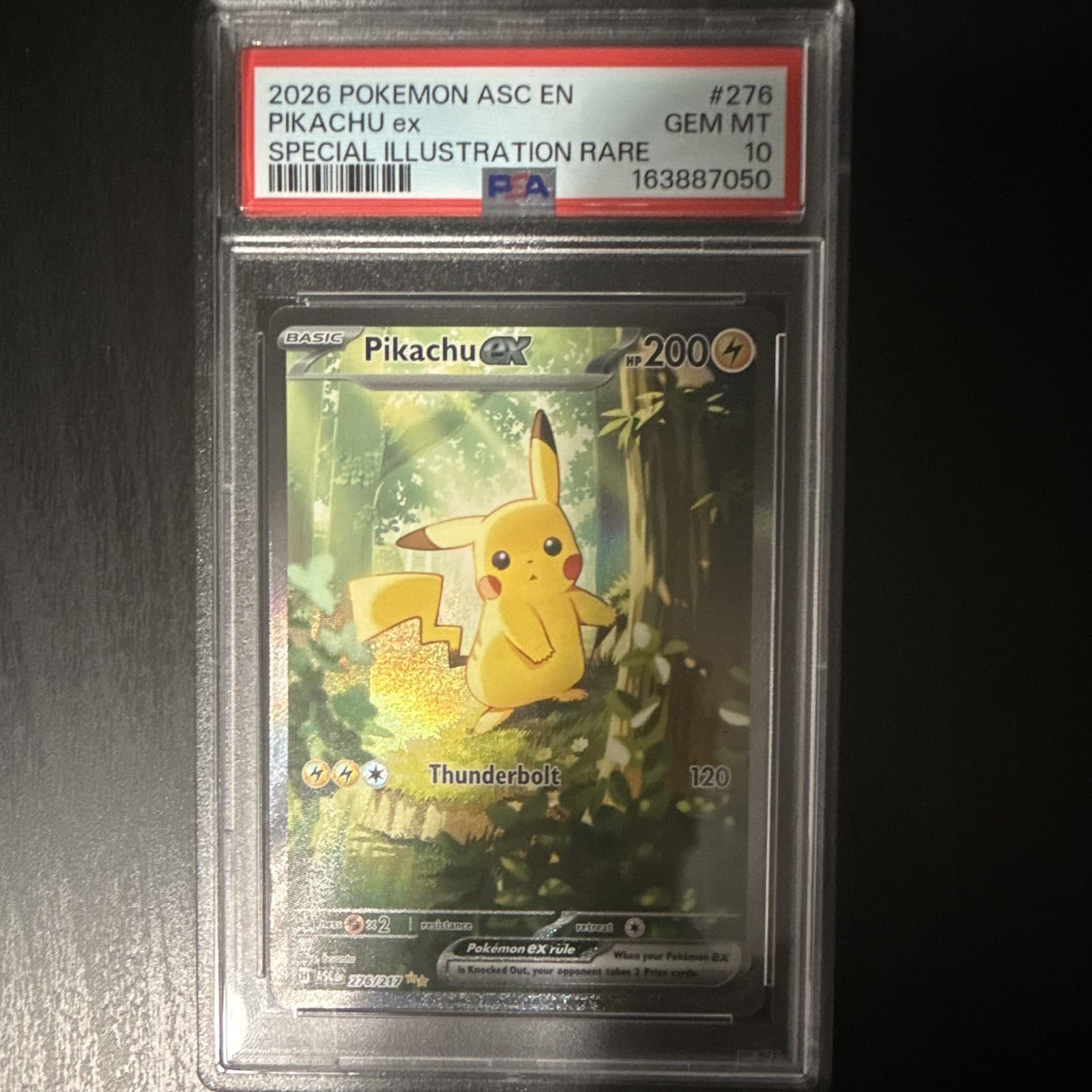 ⭐️ Pikachu EX SIR #276 - PSA 10 - Ascended Heroes EN 🟩🟩