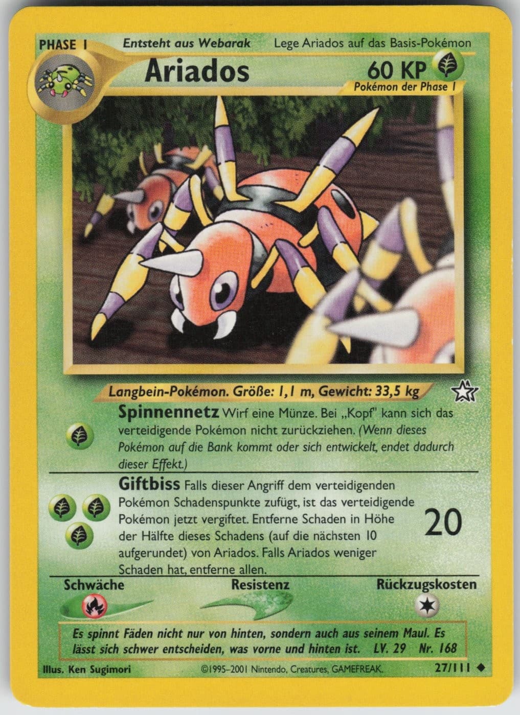 Ariados - Neo Genesis - 27/111 - Pokemon Karte - Deutsch