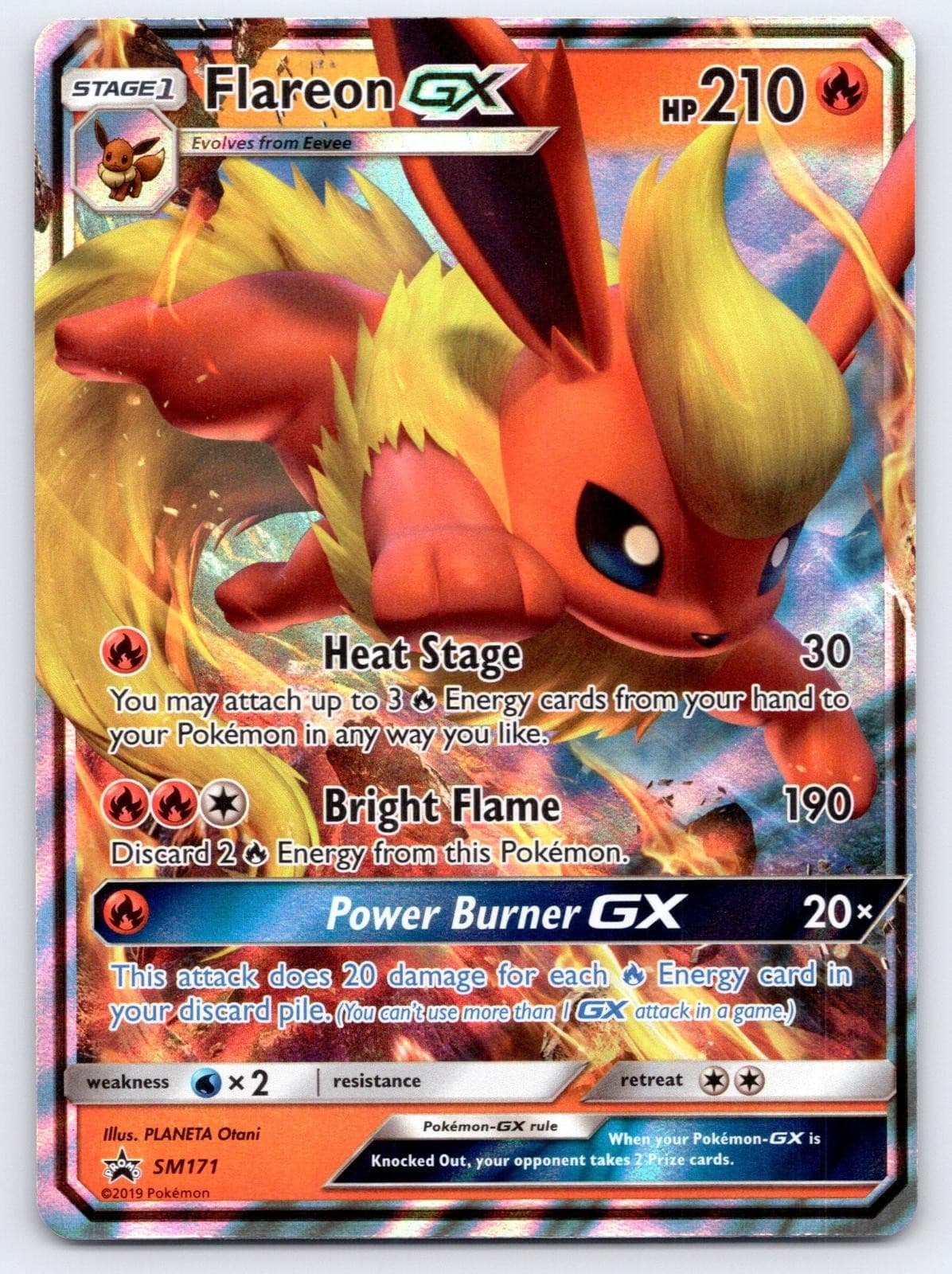Flareon GX - SM171 Holo Promo Sun & Moon Promo Pokemon Near Mint