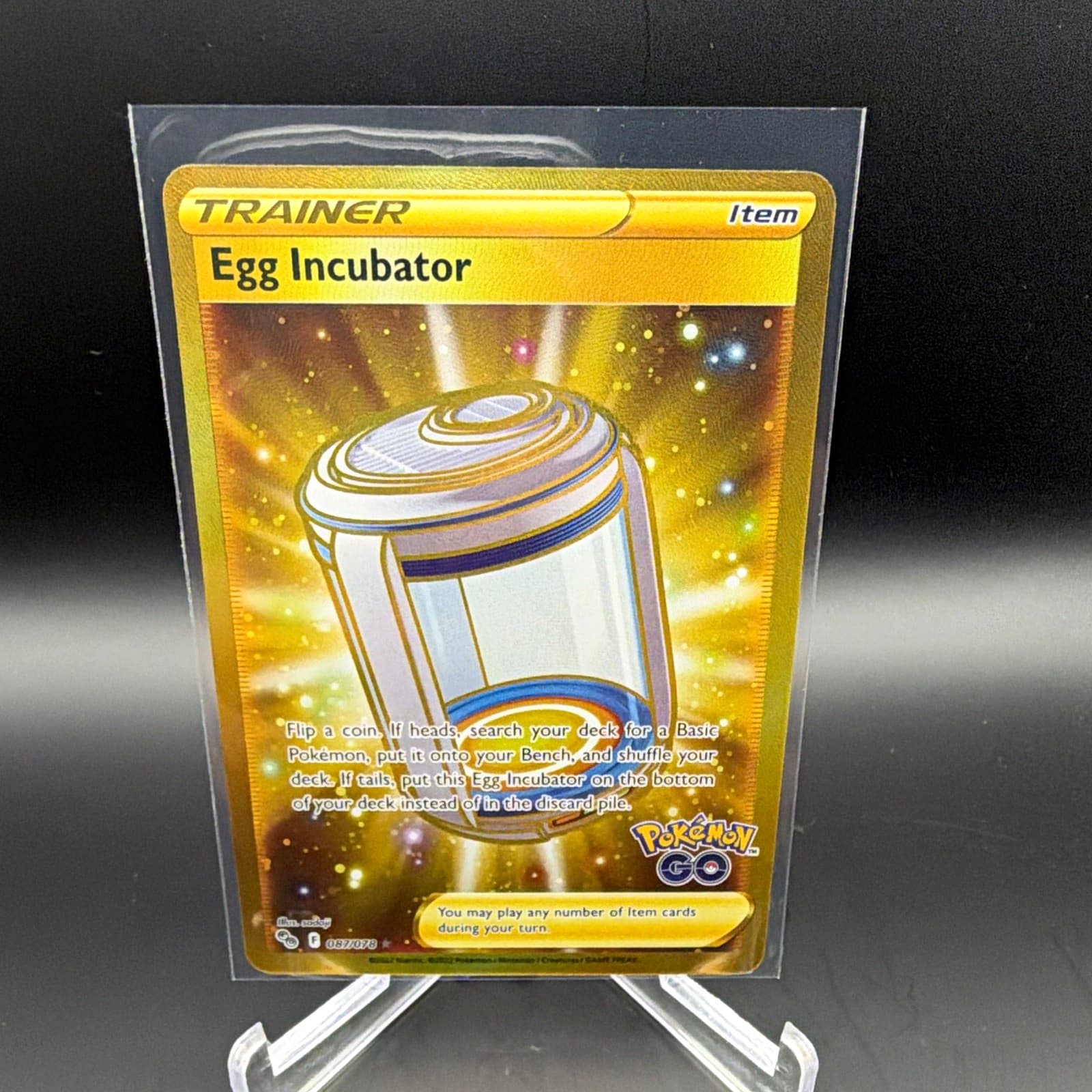Egg Incubator 087/078 Pokemon GO Secret Rare Holo English Pokemon TCG