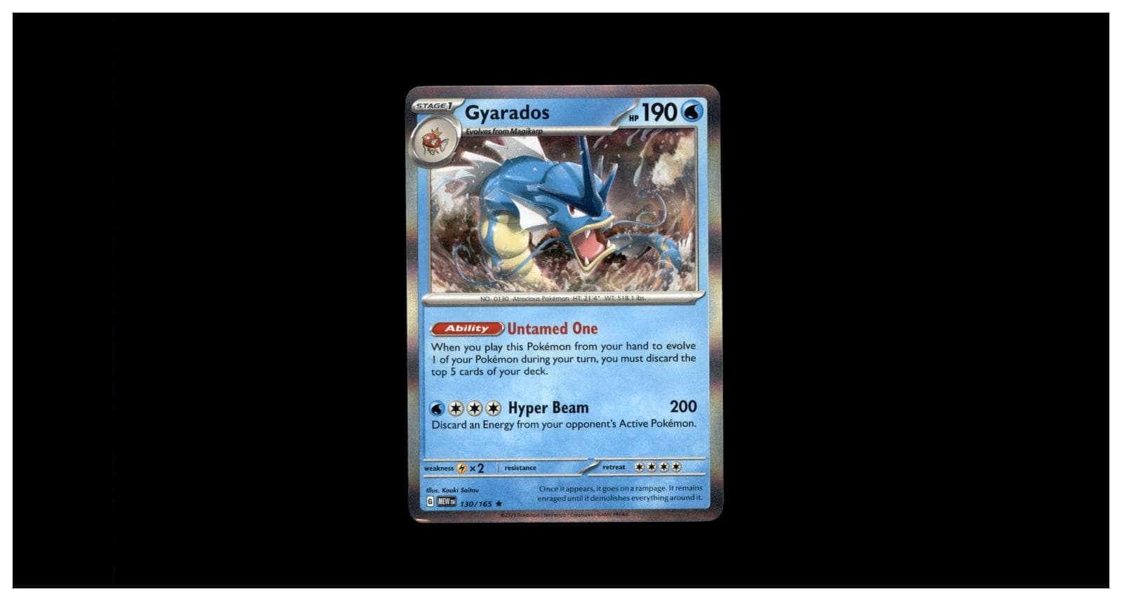 Gyarados 130/165 Rare 151 Pokemon Holo Near Mint