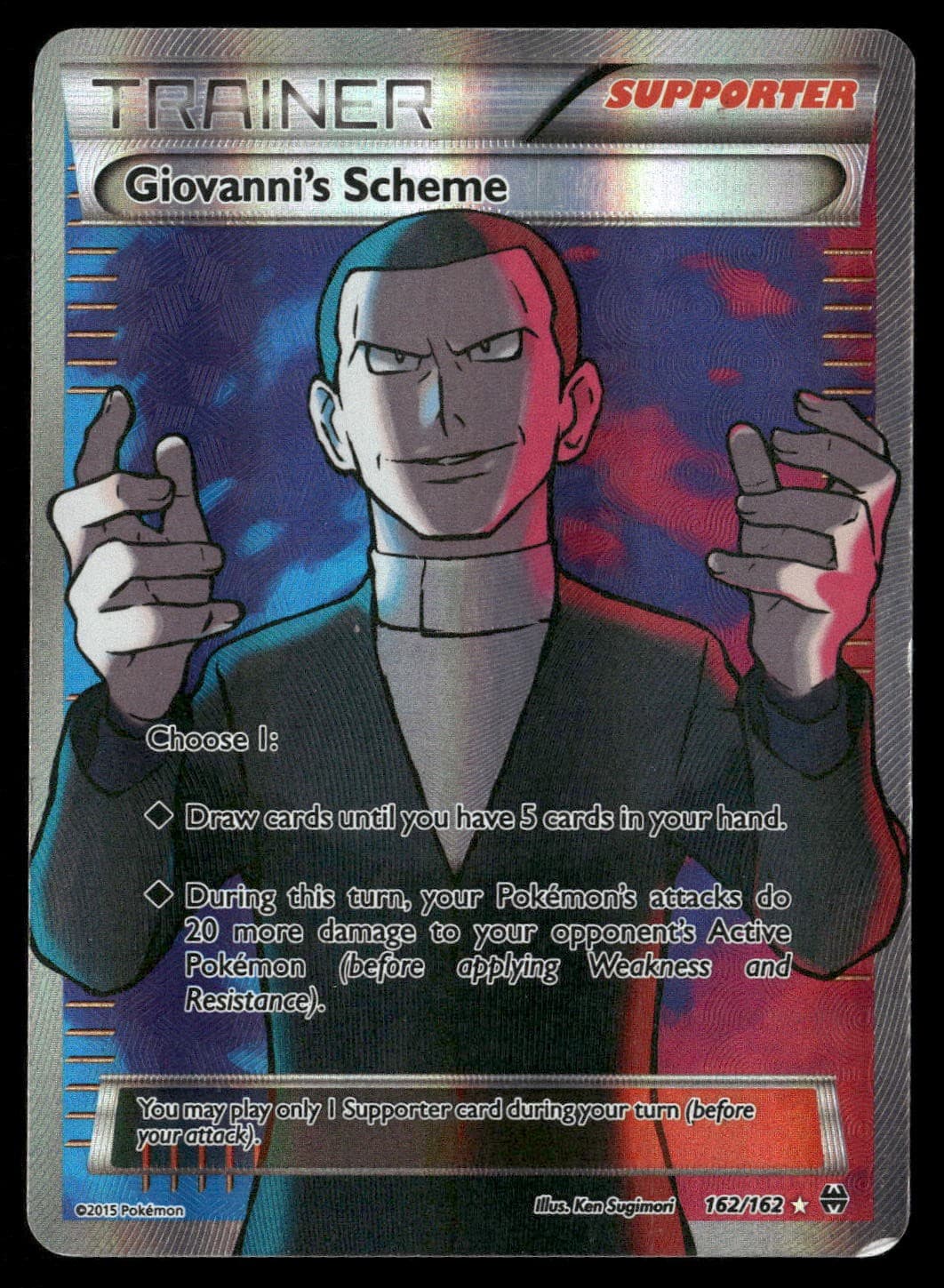 Giovanni's Scheme 162/162 Ultra Rare BREAKthrough Pokemon Holo MP