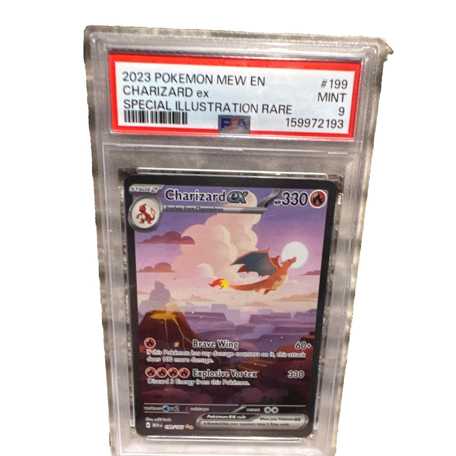 Charizard ex 199/165 Sv: Scarlet & Violet 151 SIR Holo EN 2023 PSA 9
