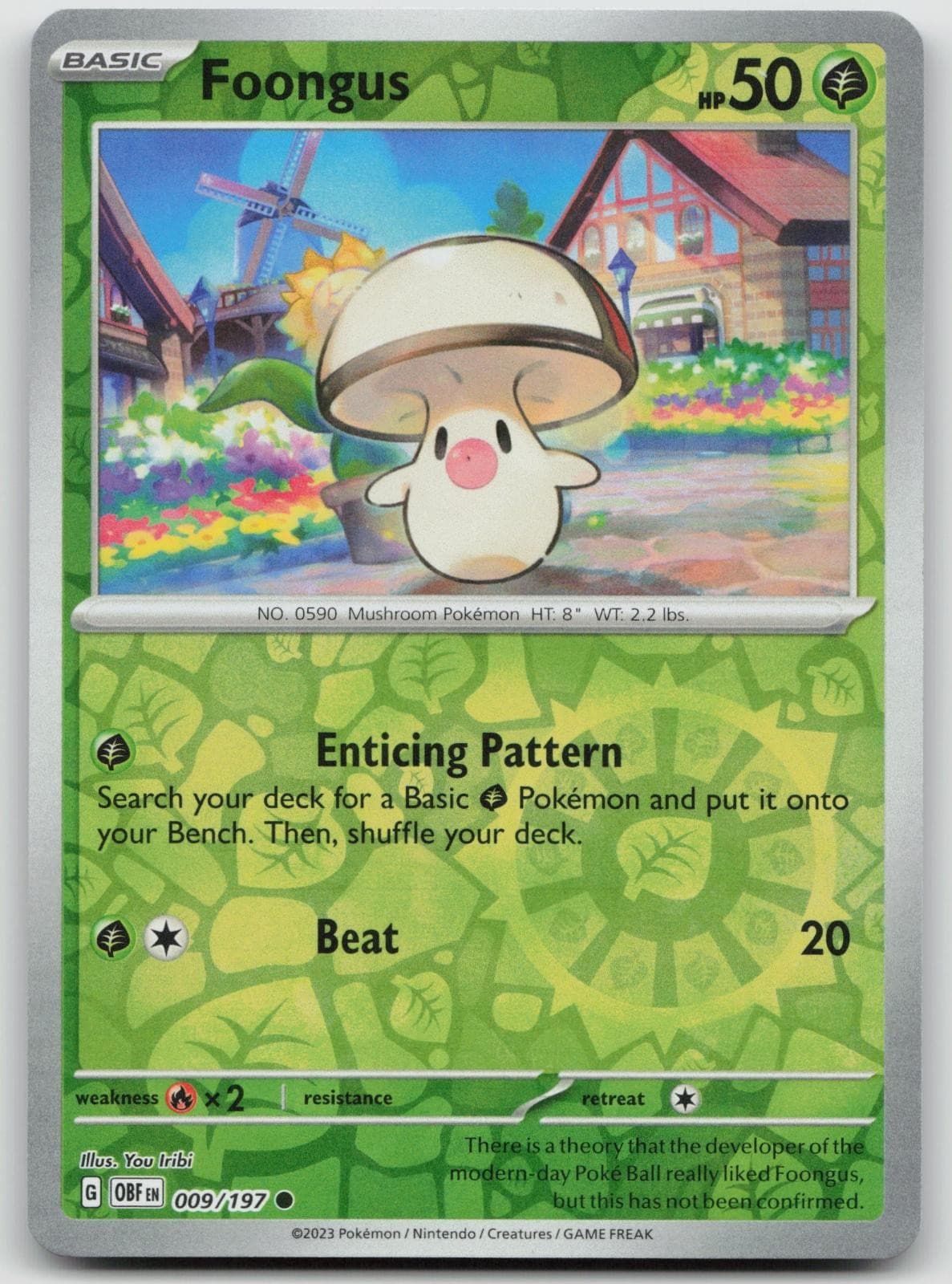 Foongus 009/197 Obsidian Flames Common Pokemon NM/M