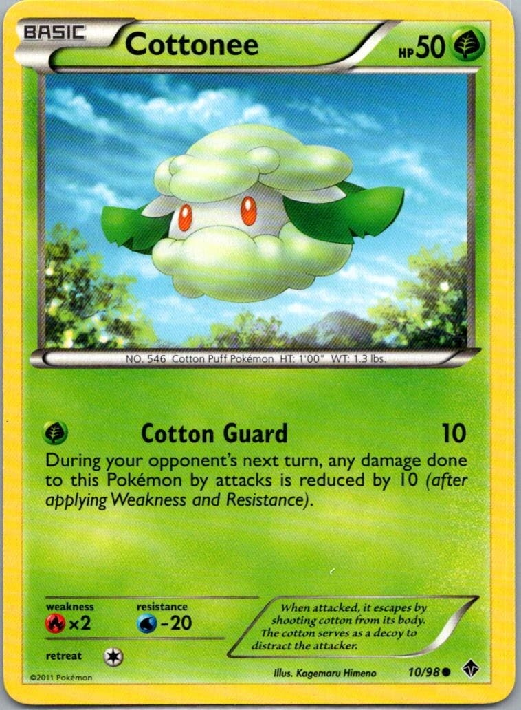 Pokemon TCG Cottonee 10/98 Emerging Powers NM