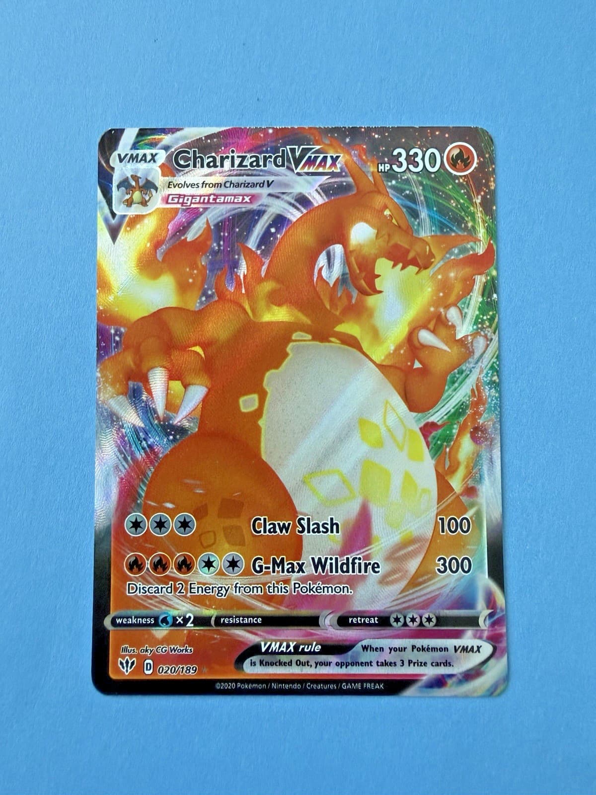 Pokemon Darkness Ablaze Charizard VMAX #020/189
