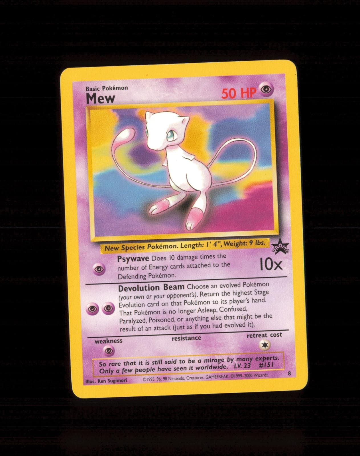 1999 Pokemon Wizards Black Star Promos Mew 8 LP