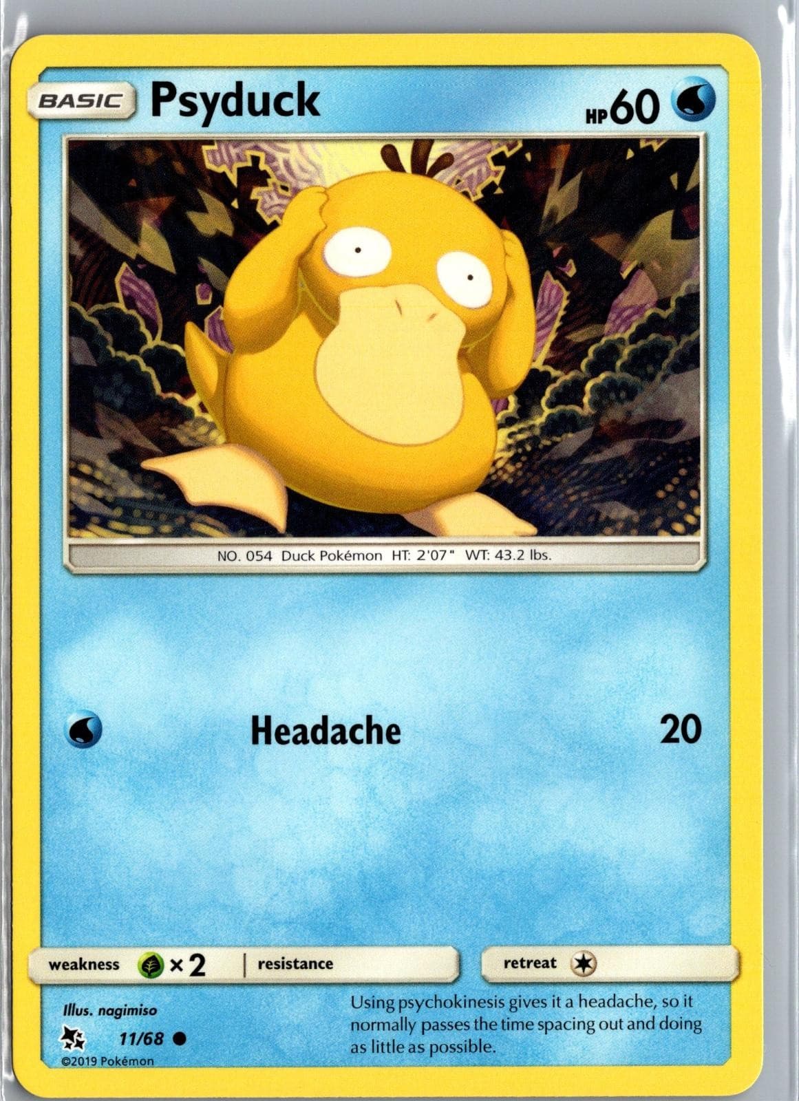 Psyduck 11/68 Common Hidden Fates Pokemon Near Mint